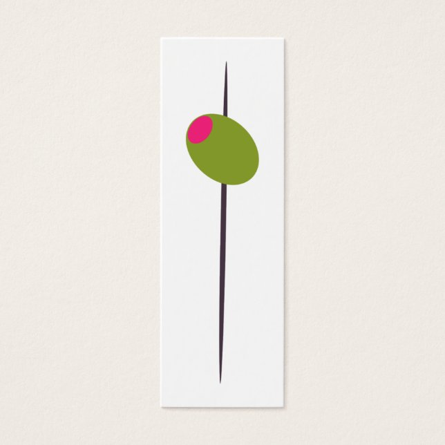 Olive voor Martini Vrijgezellenfeest Mini Visitekaartjes (Voorkant)