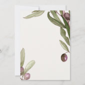 OLIVE WATERVERF FOLIAGE REHEARSAL DINNER INVITE BEDANKKAART (Achterkant)