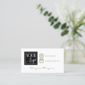 Olive Waterverf Logo en foto sociale media Visitekaartje (Staand voorkant)