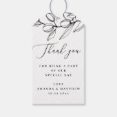 Olive Wedding Bedankt | mediterraan botanisch Cadeaulabel (Voorkant)