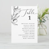 Olive Wedding Zitting Grafiek | minimalistisch bot Kaart (Staand voorkant)