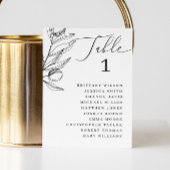 Olive Wedding Zitting Grafiek | minimalistisch bot Kaart
