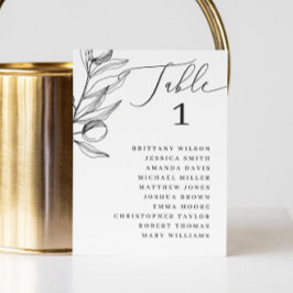 Olive Wedding Zitting Grafiek | minimalistisch bot Kaart