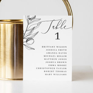 Olive Wedding Zitting Grafiek   minimalistisch bot Kaart