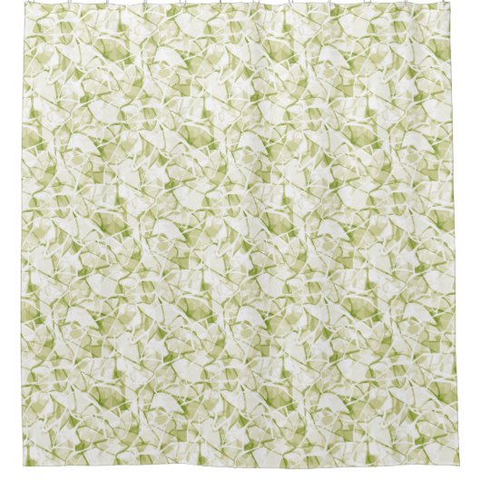 olive-white abstract fashionable modern pattern    douchegordijn (Voorkant)