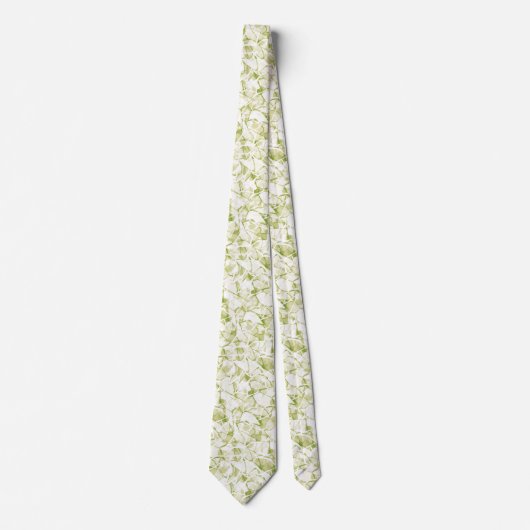 olive-white abstract fashionable modern pattern stropdas (Voorkant)