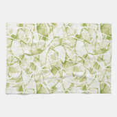 olive-white abstract fashionable modern pattern theedoek (Horizontaal)