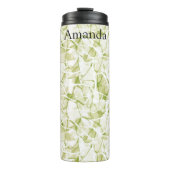 olive-white abstract fashionable modern pattern    thermosbeker (Voorkant)