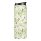 olive-white abstract fashionable modern pattern    thermosbeker (Gedraaid links)