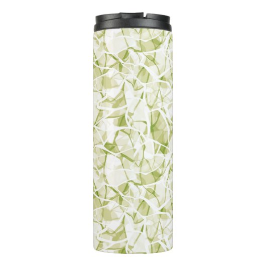 olive-white abstract fashionable modern pattern    thermosbeker (Achterkant)