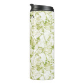 olive-white abstract fashionable modern pattern    thermosbeker (Geroteerd rechts)