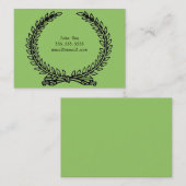 Olive Wreath Calling Card Contactkaartje (Voorkant / Achterkant)