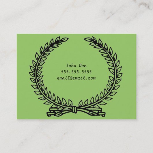 Olive Wreath Calling Card Contactkaartje (Voorkant)