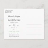 Olive Wreats Wedding Save the Date Aankondigingskaart (Achterkant)