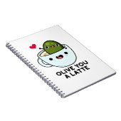 Olive You A Latte Grappige Voedsel Punt  Notitieboek (Rechterzijde)