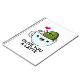 Olive You A Latte Grappige Voedsel Punt  Notitieboek (Linkerzijde)