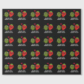 Olive You Berry Much Funny Fruit Pun Dark BG Cadeaupapier (Vlak)