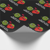Olive You Berry Much Funny Fruit Pun Dark BG Cadeaupapier (Hoek)