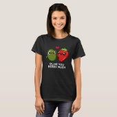 Olive You Berry Much Funny Fruit Pun Dark BG T-shirt (Voorkant volledig)