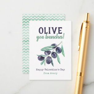 Olive You Bunches Kinder School Valentijnse kaarte Informatiekaartje