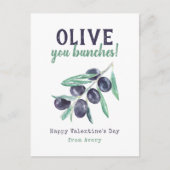 Olive You Bunches Kinder Valentijnsdag Feestdagenkaart (Voorkant)