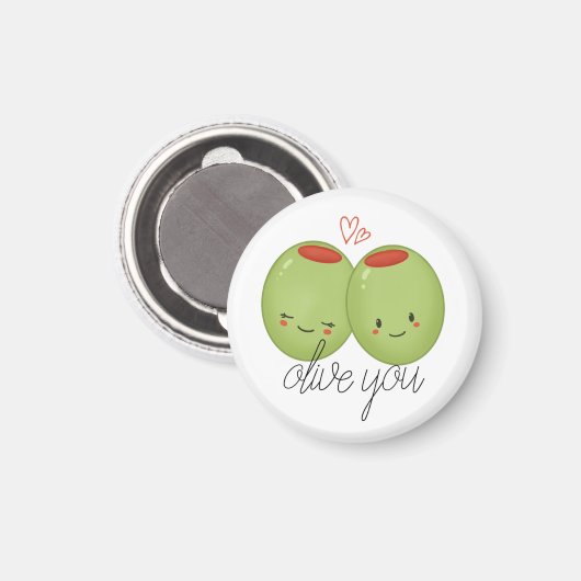 Olive You Cute Magnet (Voorkant / Achterkant)