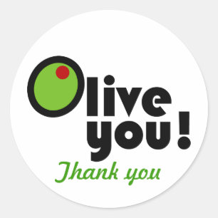 Olive You! Dank u sticker