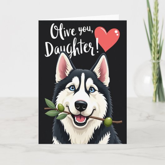 Olive You Dochter Thema Kaart (Voorkant)