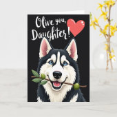 Olive You Dochter Thema Kaart (Gele Bloem)