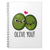 Olive You Grappige Liefde Pun Notitieboek (Voorkant)