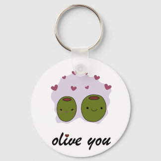 "Olive You" Ik hou van je cadeau voor zijn/haar Mo Sleutelhanger