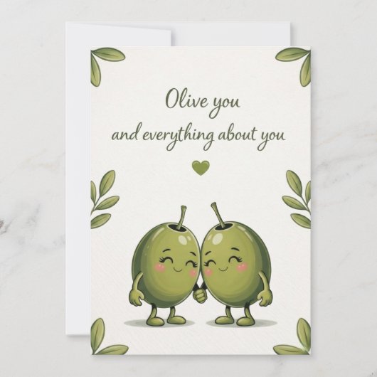 Olive You Kaart (Voorkant)