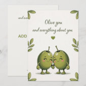 Olive You Kaart (Voorkant / Achterkant)