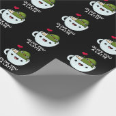 Olive You Latte Funny Food Pun Dark BG Cadeaupapier (Hoek)