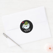 Olive You Latte Funny Food Pun Dark BG Ronde Sticker (Envelop)