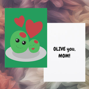 Olive you mama, Moederdag kaart