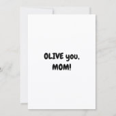Olive you Mama, Moederdag kaart (Achterkant)