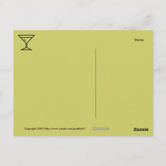 Olive You Martini Briefkaart (Achterkant)