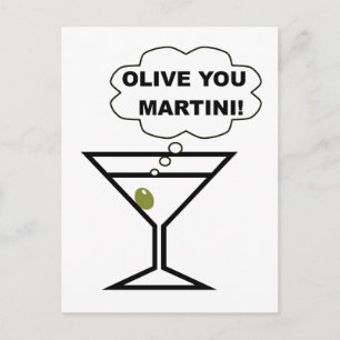 Olive You Martini Briefkaart