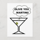 Olive You Martini Briefkaart (Voorkant)