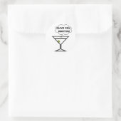 Olive You Martini Ronde Sticker (Tas)