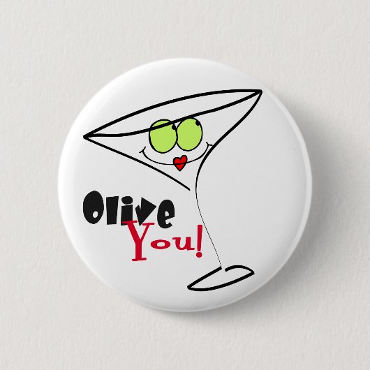 Olive You Martini Valentijn Button (Voorkant)