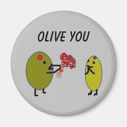 OLIVE YOU - Olijven in Liefde - magneet (Voorkant)