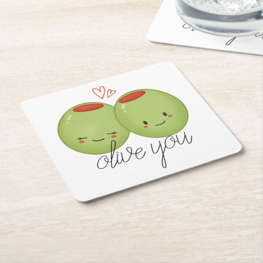 Olive You Onderzetter (Schuin)