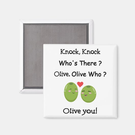Olive You Pun Magneet (Voorkant / Achterkant)