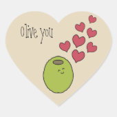 "Olive You" Pun Sticker (Voorkant)