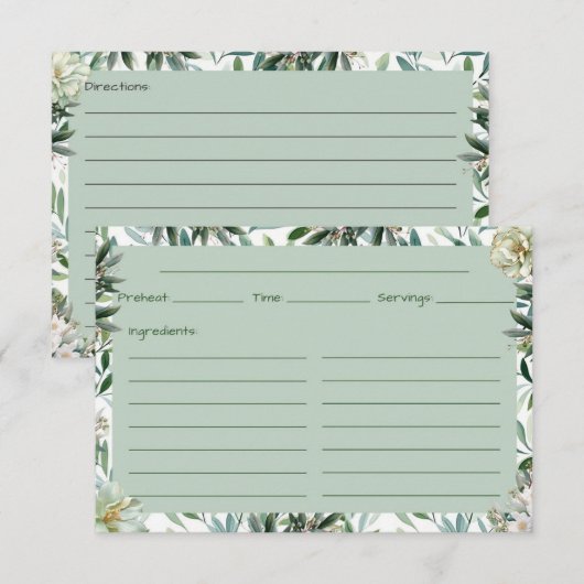 Olive You Recept Kaart (Voorkant / Achterkant)