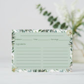 Olive You Recept Kaart (Staand voorkant)