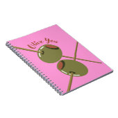 Olive You Schattig Roze Spiraal Notebook | Grappig Notitieboek (Rechterzijde)