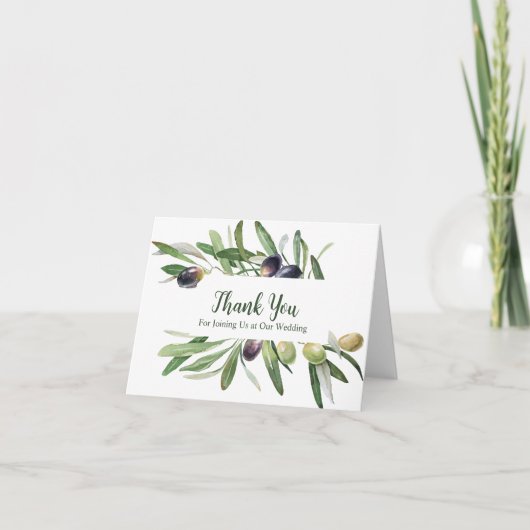 Olive You Small, 4" x 5,6" gevouwen Note Kaart (Voorkant)